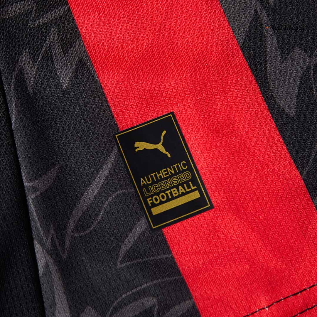 RAFA LEÃO #10 AC Milan Otthoni Soccer Mez 2025/26 Piros&Fekete