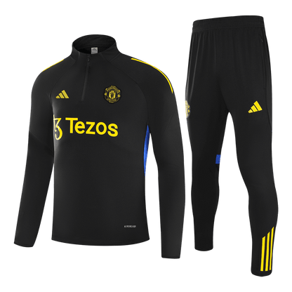 Manchester United Zip Felső Kabát Szett(Dzseki+Nadrág) Gyerek 2025/26 Fekete