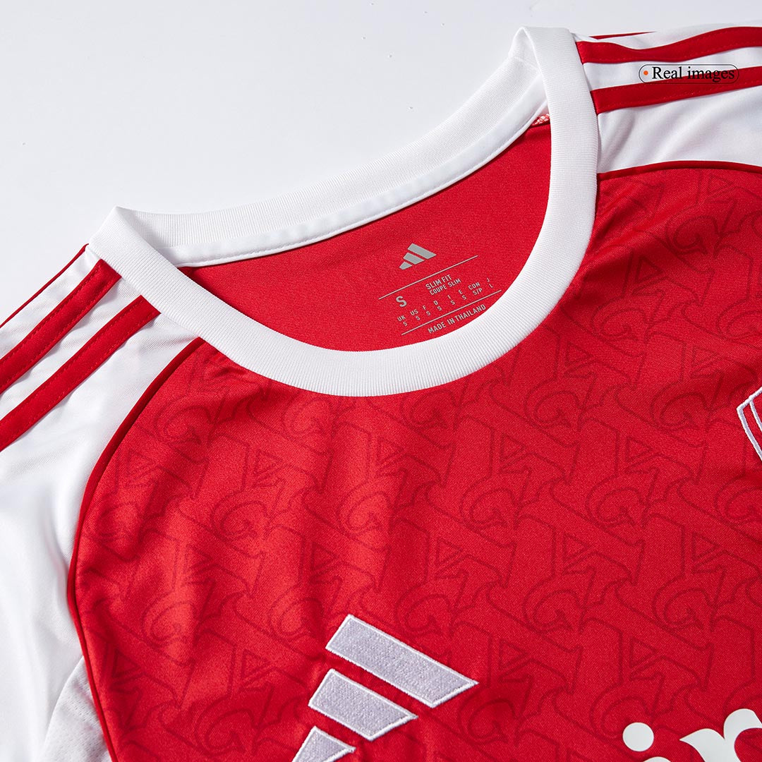 Arsenal Otthoni Hosszú Ujjú Soccer Mez 2025/26 Piros