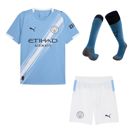 Manchester City Hazai Szett (Mez + Nadrág + Zokni) Mez 2025/26 Kék