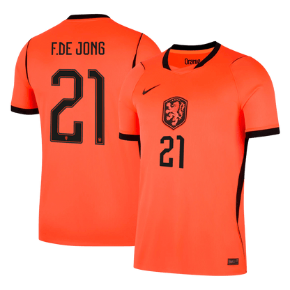 F.DE JONG #21 Netherlands Hazai Mez 2026 Narancs