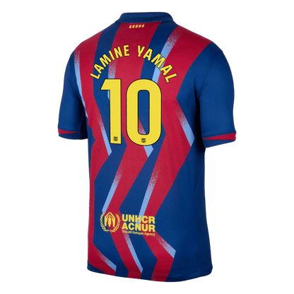 LAMINE YAMAL #10 Barcelona Negyedik Mez 2025/26 Piros&Kék