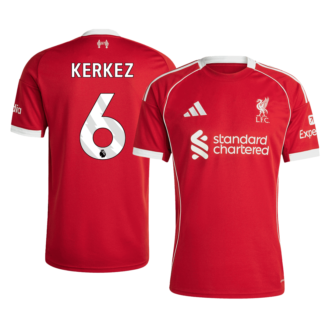 KERKEZ #6 Liverpool Otthon Soccer Mez 25/26 Piros