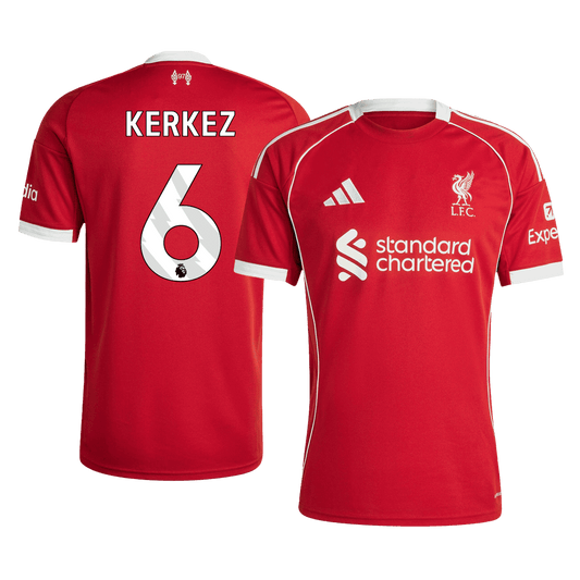 KERKEZ #6 Liverpool Otthon Soccer Mez 25/26 Piros