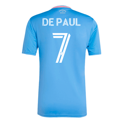 DE PAUL #7 Inter Miami Harmadik Idegenbeli Soccer Mez 2025 kék