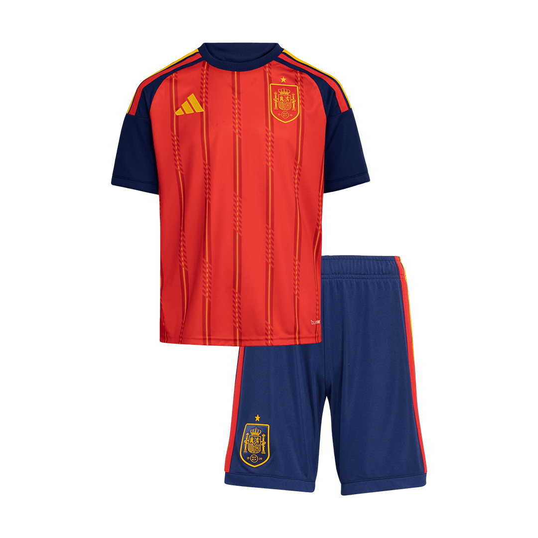 Spain Gyerek Hazai Világbajnokság Mez Készlet(Mez+Nadrág) 2026 Piros
