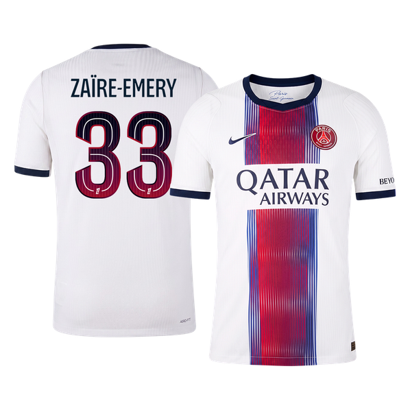 ZAÏRE-EMERY #33 PSG Játékos Verzió Idegenbeli Mez 2026/27 Fehér