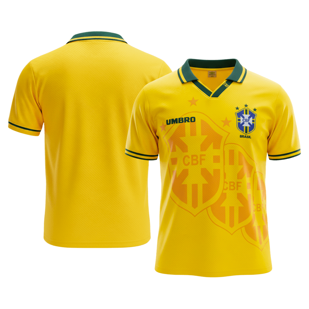 Brazil Hazai Retro Futball Mez 1994 Sárga