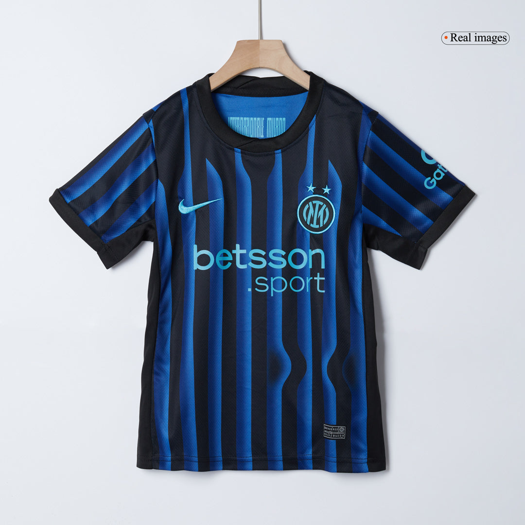Kid's Inter Milan Otthon Soccer Mez Készlet(Mez+Rövidnadrág) 2025/26 Kék&Fekete