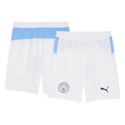 Manchester City Otthon Soccer Rövidnadrág 25/26 Fehér