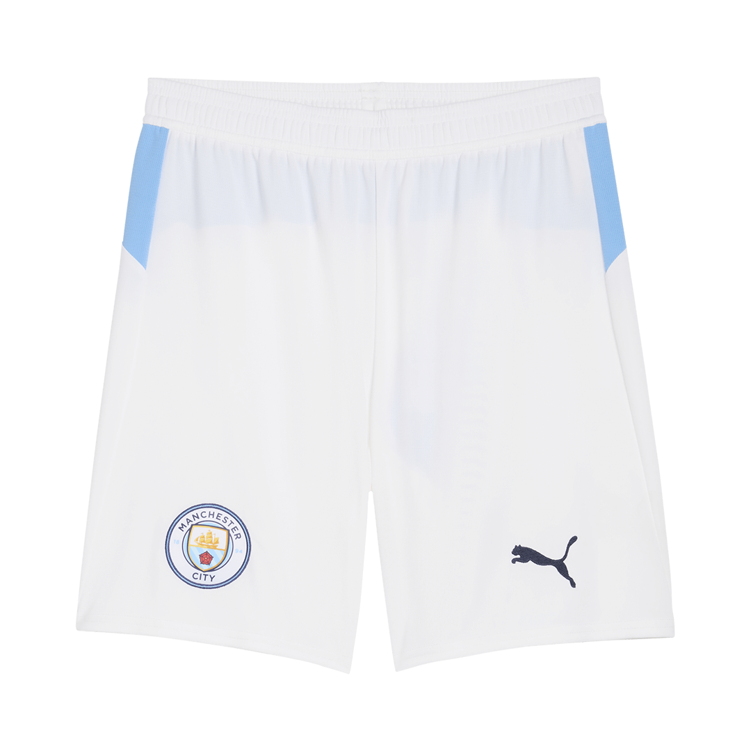 Manchester City Otthon Soccer Rövidnadrág 25/26 Fehér