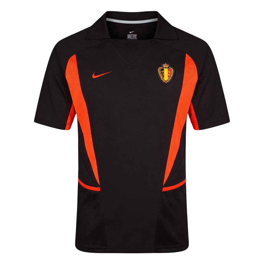 Belgium Idegenbeli Retro Futball Mez 2002 Fekete