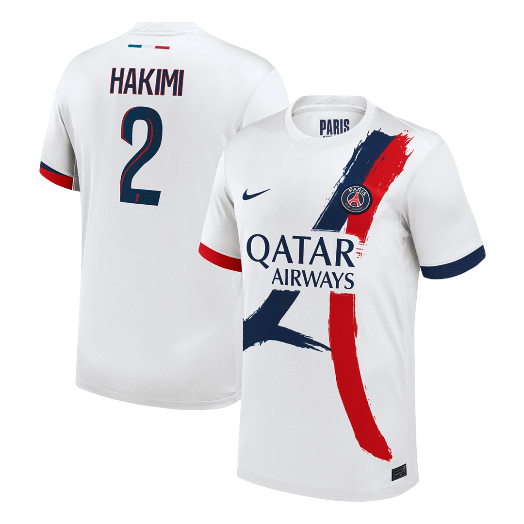 HAKIMI #2 PSG Játékos Idegenbeli Mez 2025/26 Fehér