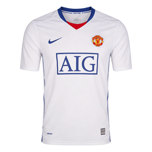 Manchester United Idegenbeli Retro Futball Mez 2008/09 Fehér