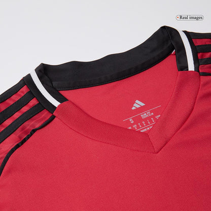 B.FERNANDES #8 Manchester United Otthon Soccer Mez 2025/26 Piros