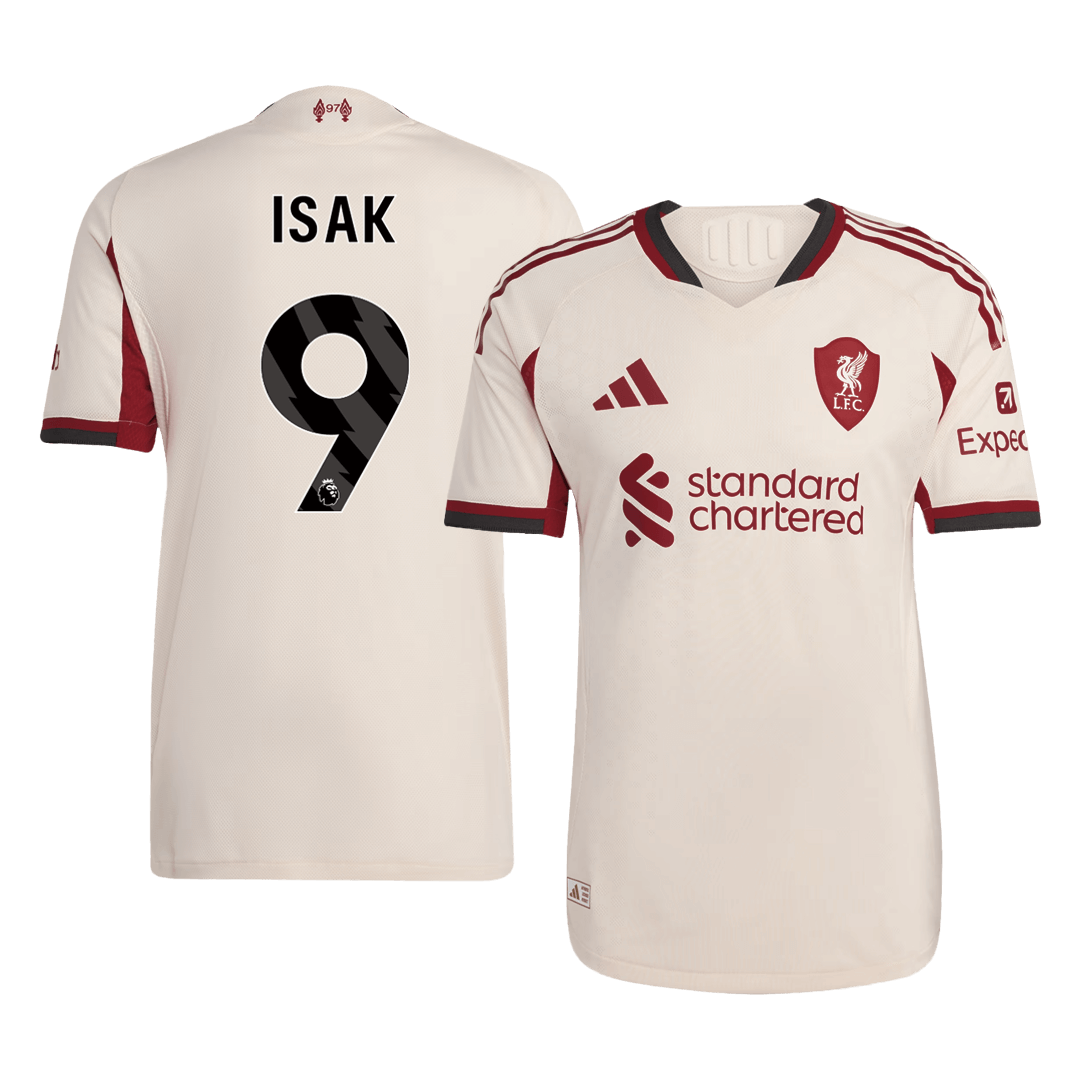 ISAK ##9 Liverpool Játékos Idegenbeli Mez 2025/26 Fehér