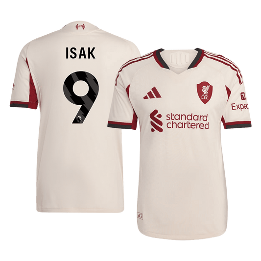 ISAK ##9 Liverpool Játékos Idegenbeli Mez 2025/26 Fehér
