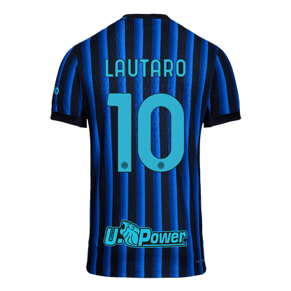 LAUTARO #10 Hiteles Inter Milan Otthon Soccer Mez 2025/26 Kék&Fekete