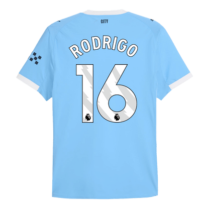 RODRIGO #16 Manchester City Játékos Otthon Mez 2025/26 Kék