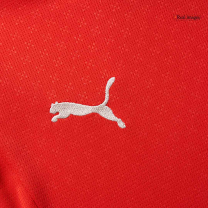 Női RONALDO #7 Portugal Otthon Futball Mez 2025 Piros