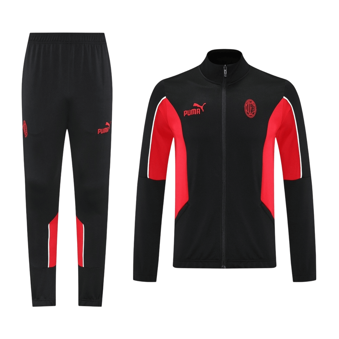 AC Milan Edzés Kabát Szett (Dzseki+Nadrág) Dzseki 2025/26 Fekete