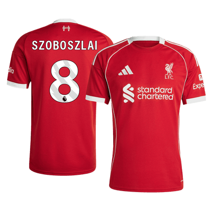SZOBOSZLAI #8 Liverpool Otthon Mez 2025/26 Piros