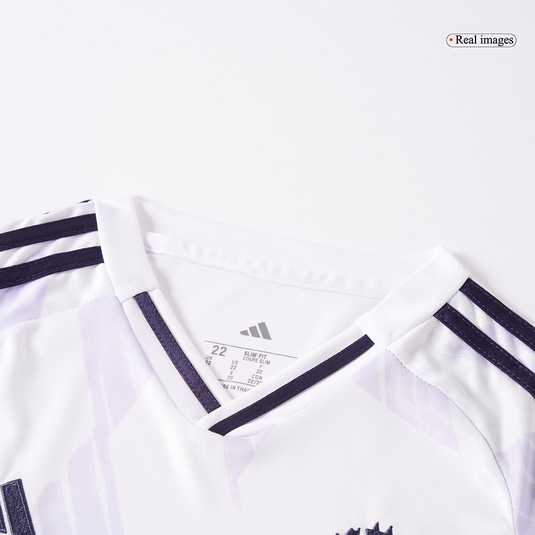 Gyerekek Manchester United Idegenbeli Soccer Mez Készlet(Mez+Rövidnadrág) 2025/26 Fehér