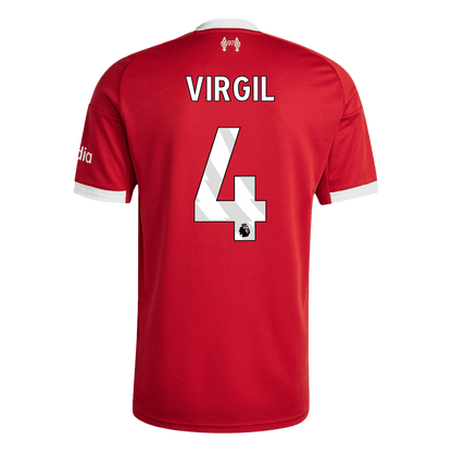 VIRGIL #4 Liverpool Otthon Soccer Mez 25/26 Piros