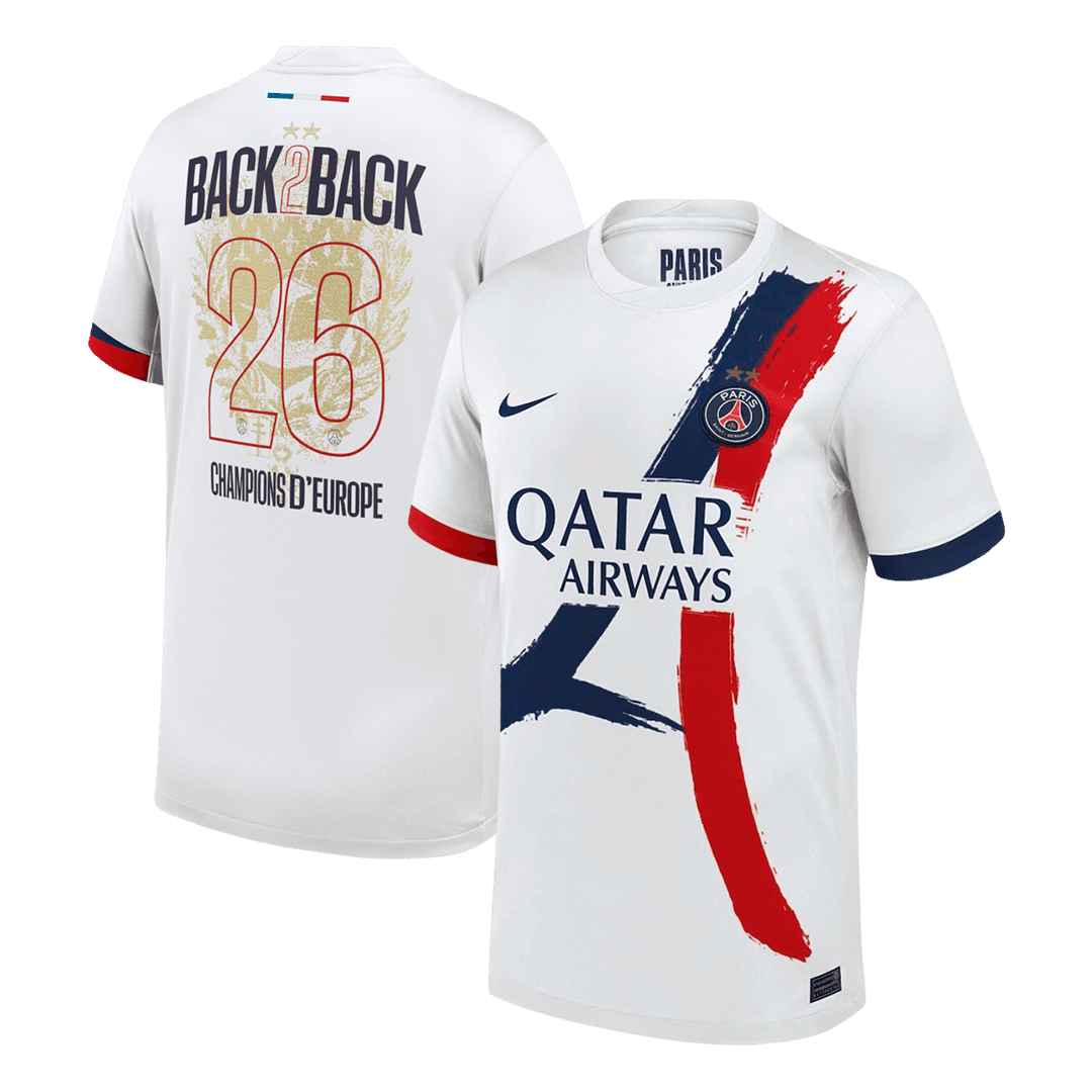 Champions of Europe #26 PSG Idegenbeli Mez 2024/26 Fehér