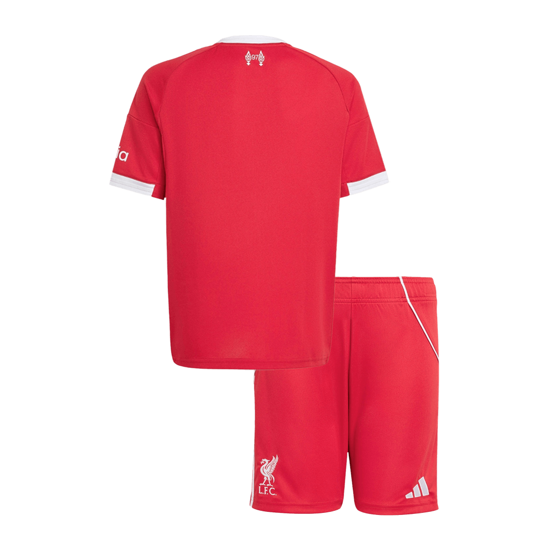 Gyerekek Liverpool Otthon Soccer Mez Készlet(Mez+Rövidnadrág) 25/26 Piros