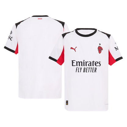 Hiteles AC Milan Idegenbeli Soccer Mez 2025/26 Fehér