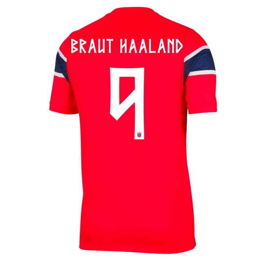 BRAUT HAALAND #9 Norway Játékos Verzió Hazai Világbajnoki Mez 2026 Piros